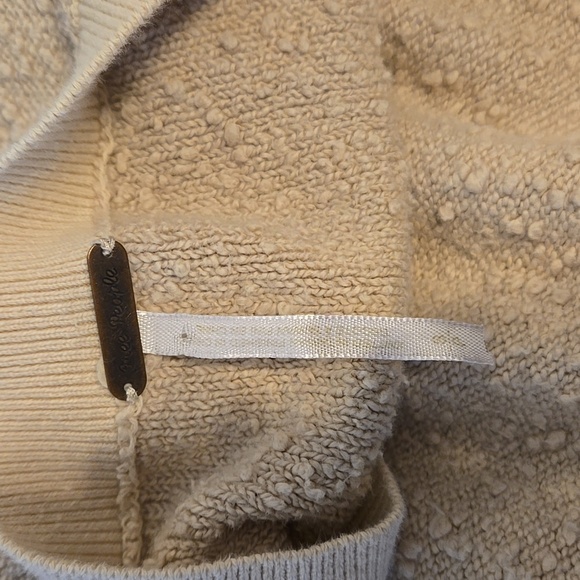 Free People Textured Cream Beige Sweater - Picture 6 of 7